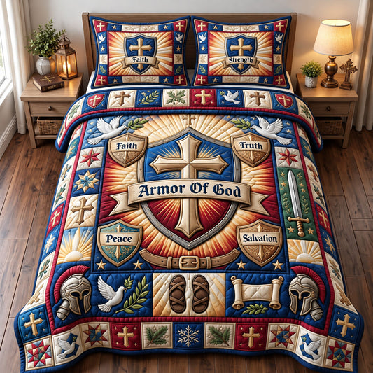 Christian Faith 3-Piece Quilted Bedding Set GFTONMU3442