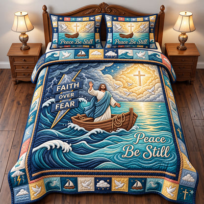 Christian Faith 3-Piece Quilted Bedding Set GFTONMU3447