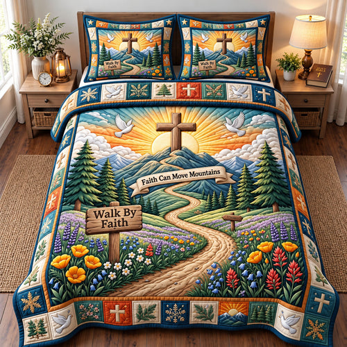 Christian Faith 3-Piece Quilted Bedding Set GFTONMU3450
