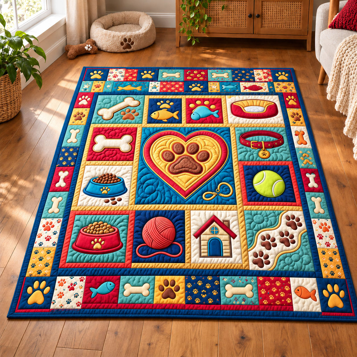 Paw Print Area Rug GFTONMU3481 C1