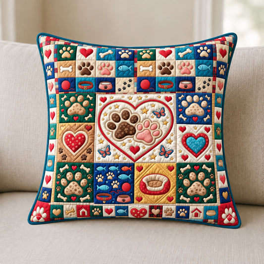 Paw Print Quilted Pillow Case GFTONMU3482 C2