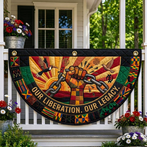 Juneteenth Legacy Fan Flag GFTONMU354