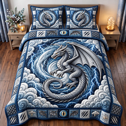 Mystic Dragon 3-Piece Quilted Bedding Set GFTONMU3570