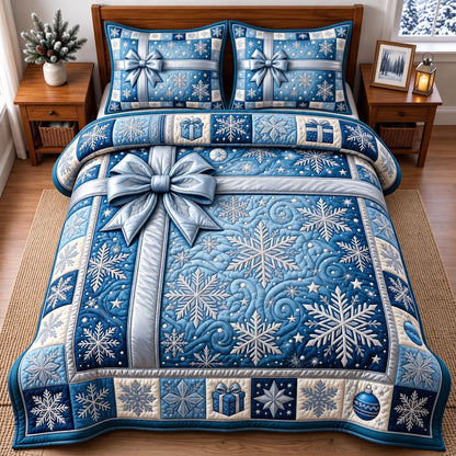Christmas Gift 3-Piece Quilted Bedding Set GFTONMU3578