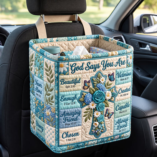 Christian Faith Quilted Car Basket GFTONMU3585
