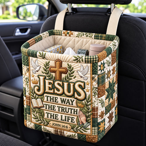 Christian Faith Quilted Car Basket GFTONMU3586