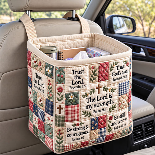 Christian Faith Quilted Car Basket GFTONMU3590