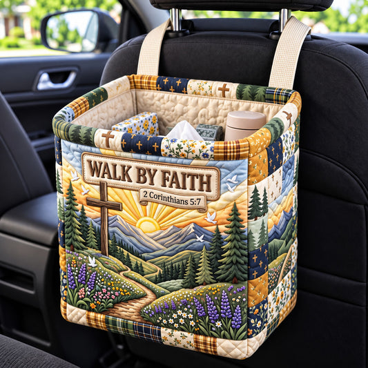 Christian Faith Quilted Car Basket GFTONMU3593