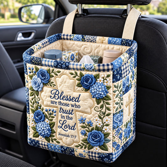 Christian Faith Quilted Car Basket GFTONMU3597