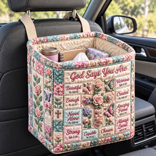 Christian Faith Quilted Car Basket GFTONMU3598