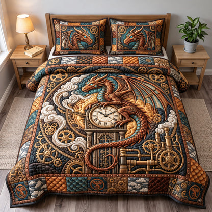 Mystic Dragon 3-Piece Quilted Bedding Set GFTONMU3617