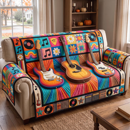 Guitar Lover Quilted Sofa Cover GFTONMU3676