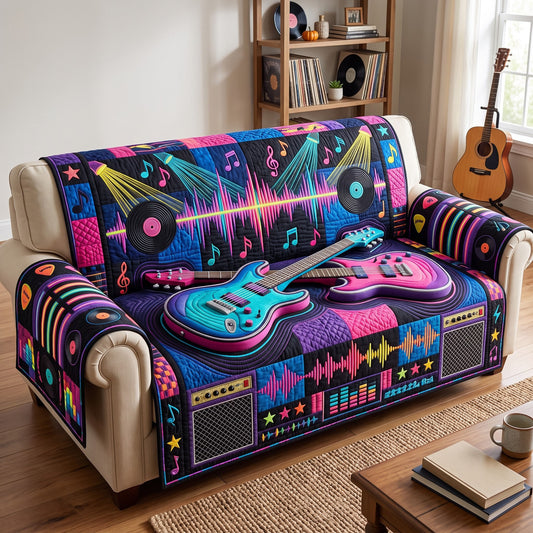 Guitar Lover Quilted Sofa Cover GFTONMU3677