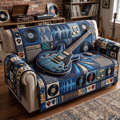 Guitar Lover Quilted Sofa Cover GFTONMU3680
