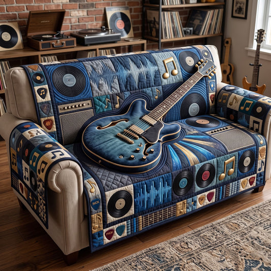 Guitar Lover Quilted Sofa Cover GFTONMU3680