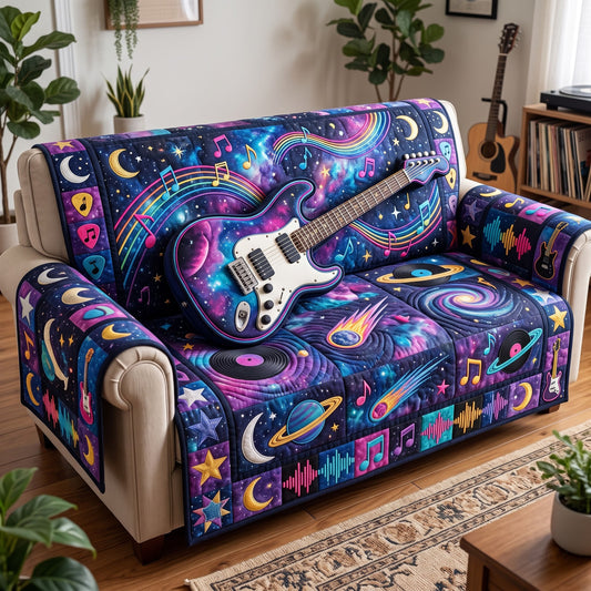 Guitar Lover Quilted Sofa Cover GFTONMU3681