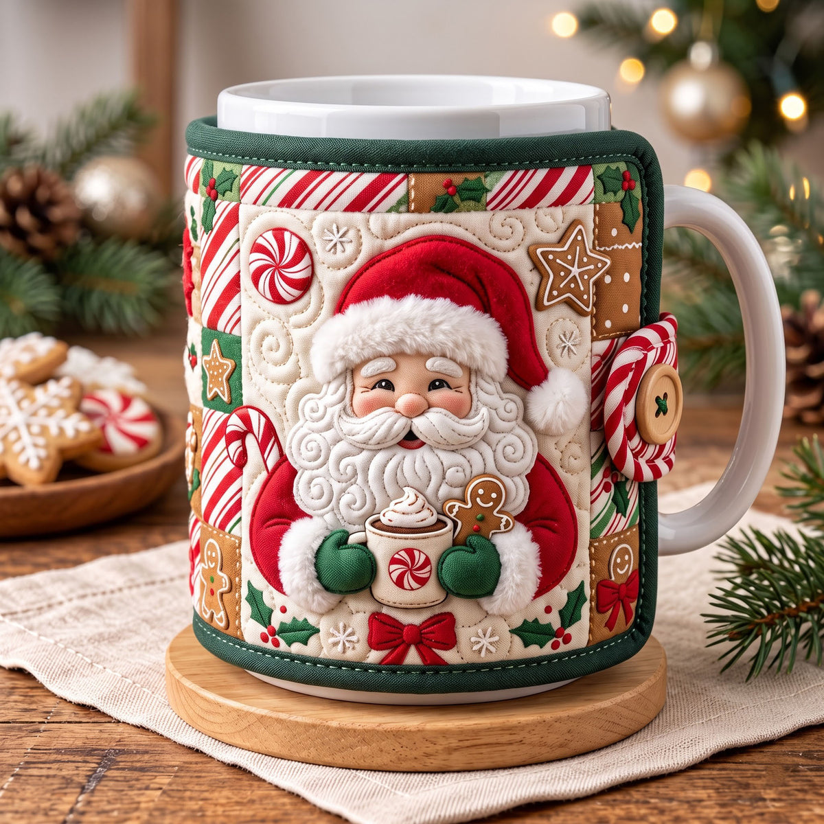 Santa Claus Quilted Mug Cozy GFTONMU3684