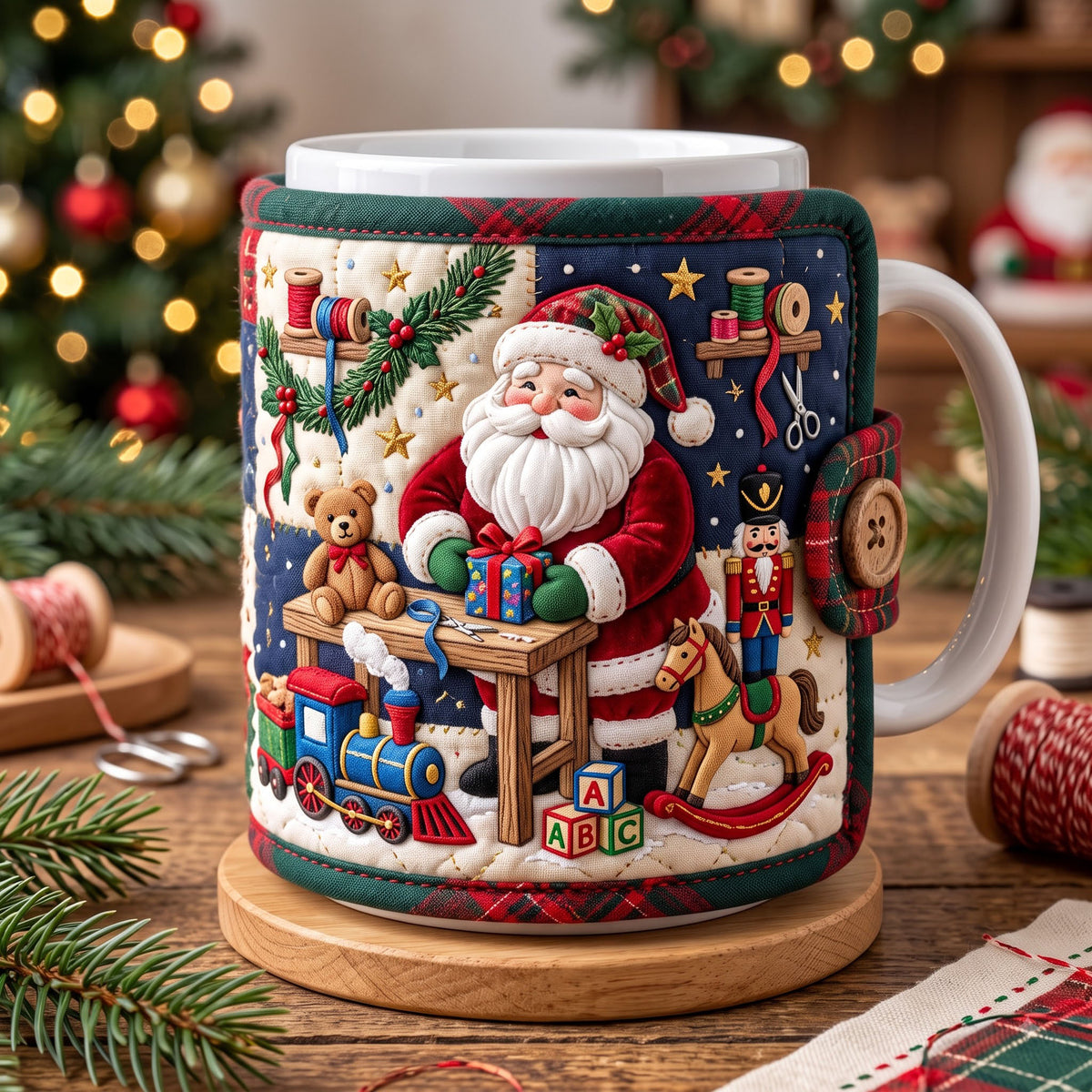 Santa Claus Quilted Mug Cozy GFTONMU3688
