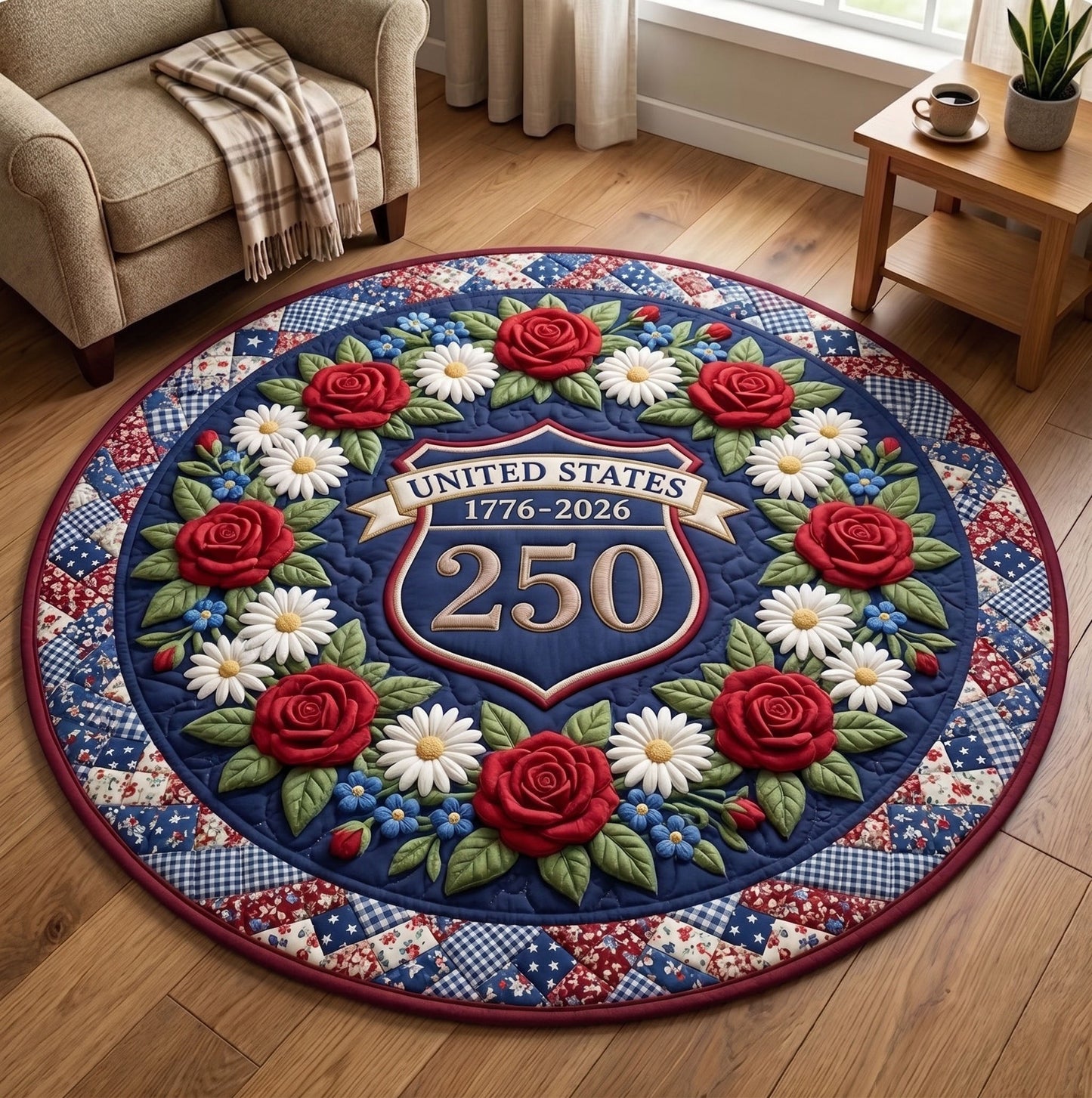 American Pride Quilted Round Mat GFTONMU38