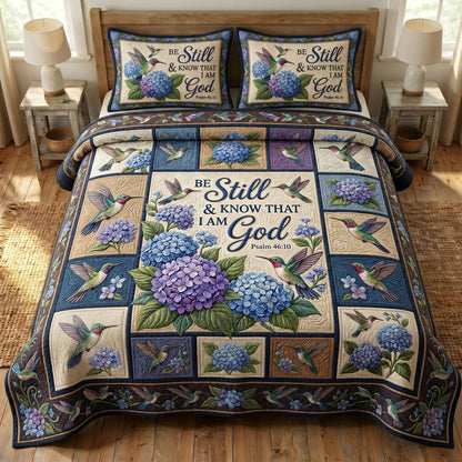 Floral Bible 3-Quilted Bedding Set GFTONMU381
