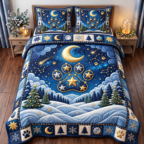 Santa Paws 3-Piece Quilted Bedding Set GFTONMU3815