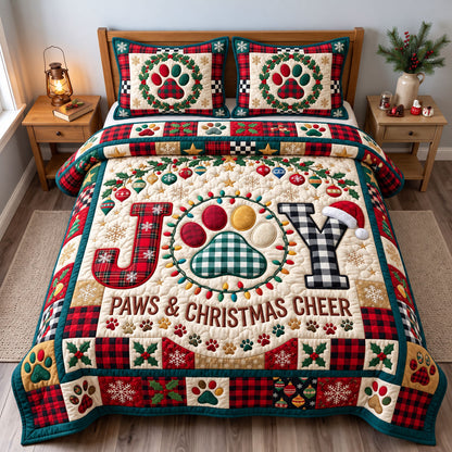 Santa Paws 3-Piece Quilted Bedding Set GFTONMU3823