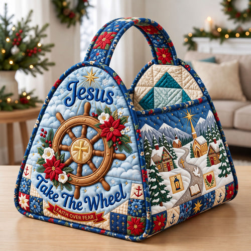Christian Faith Christmas Quilted Basket GFTONMU3827