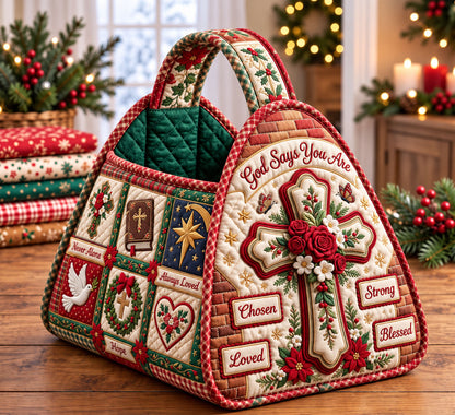 Christian Faith Christmas Quilted Basket GFTONMU3828