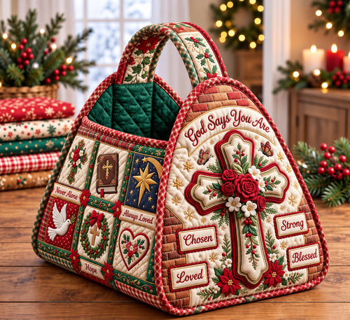 Christian Faith Christmas Quilted Basket GFTONMU3828