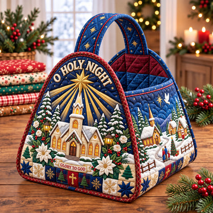 Christian Faith Christmas Quilted Basket GFTONMU3829