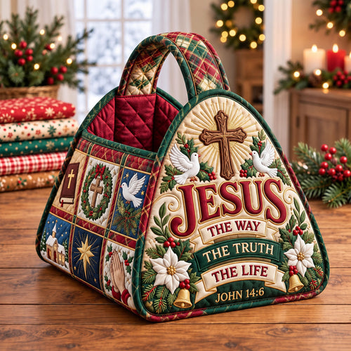Christian Faith Christmas Quilted Basket GFTONMU3830