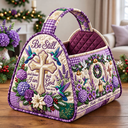 Christian Faith Christmas Quilted Basket GFTONMU3831