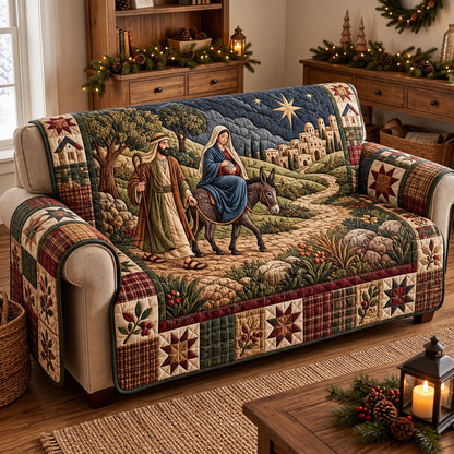 Nativity Scene Quilted Sofa Cover GFTONMU3838