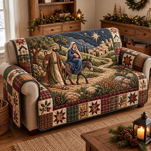 Nativity Scene Quilted Sofa Cover GFTONMU3838