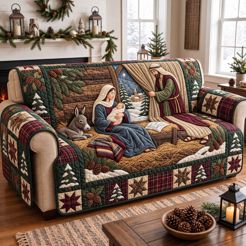 Nativity Scene Quilted Sofa Cover GFTONMU3839