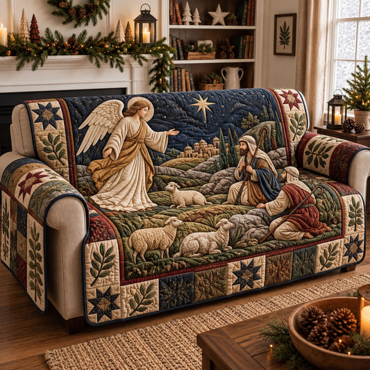 Nativity Scene Quilted Sofa Cover GFTONMU3844