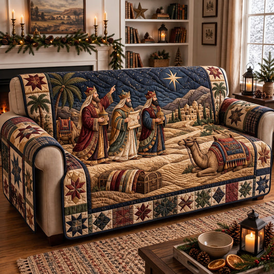 Nativity Scene Quilted Sofa Cover GFTONMU3845