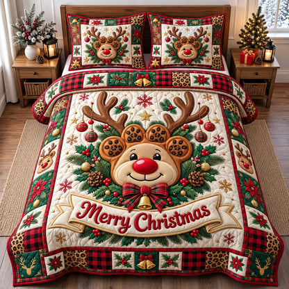 Santa Paws 3-Piece Quilted Bedding Set GFTONMU3890