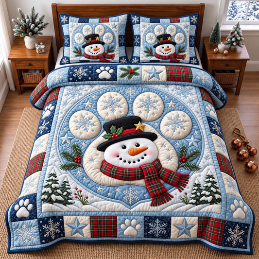 Santa Paws 3-Piece Quilted Bedding Set GFTONMU3892