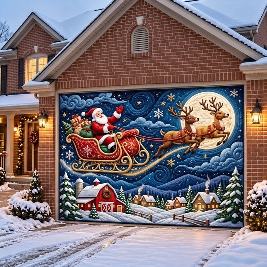 Christmas Reindeer Garage Door Banner GFTONMU3897