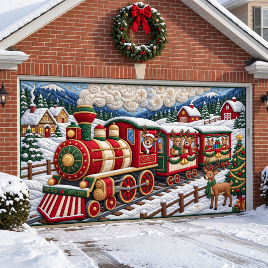 Christmas Reindeer Garage Door Banner GFTONMU3898