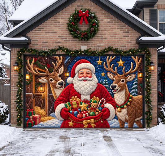 Christmas Reindeer Garage Door Banner GFTONMU3899