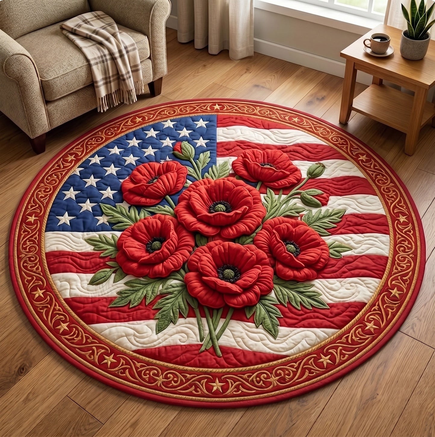 American Pride Quilted Round Mat GFTONMU39