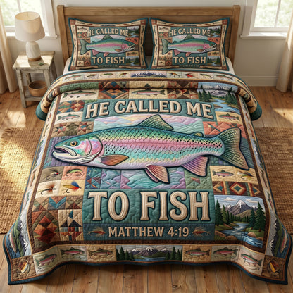 Faithful Fisher 3-Piece Quilted Bedding Set GFTONMU392