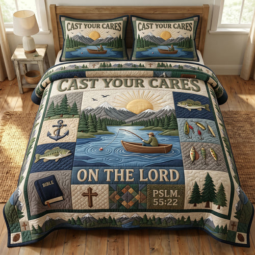 Faithful Fisher 3-Piece Quilted Bedding Set GFTONMU394