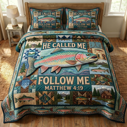 Faithful Fisher 3-Piece Quilted Bedding Set GFTONMU396