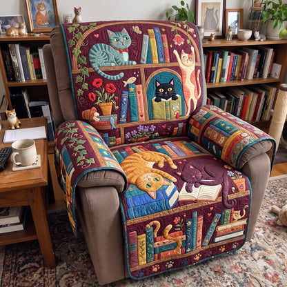 Folk Art Cats Quilted Sofa Cover GFTONMU3969