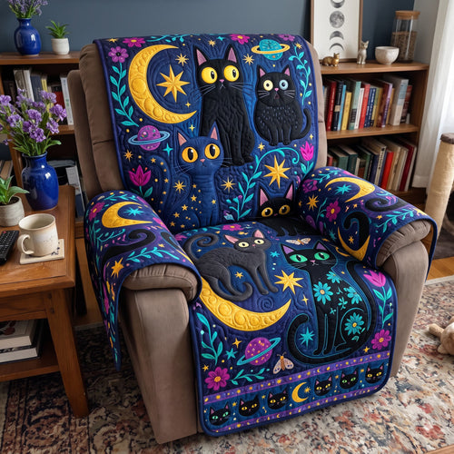 Folk Art Cats Quilted Sofa Cover GFTONMU3970