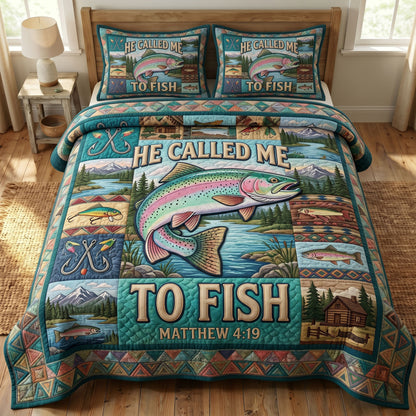 Faithful Fisher 3-Piece Quilted Bedding Set GFTONMU398