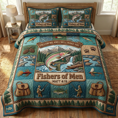 Faithful Fisher 3-Piece Quilted Bedding Set GFTONMU399